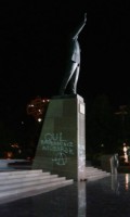 azerbaijan monument graffiti