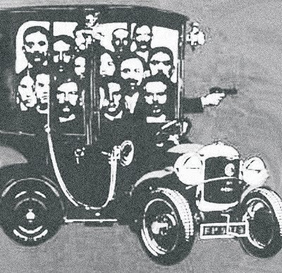 The Bonnot Gang were able to get away from the scene of their crimes using cutting edge technology: the automobile